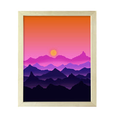 Designs ByLITA Ruby Dusk Sunset, Wall Print Art | Beautiful Flowers | Stylish Modern Decoration For The Home and Office