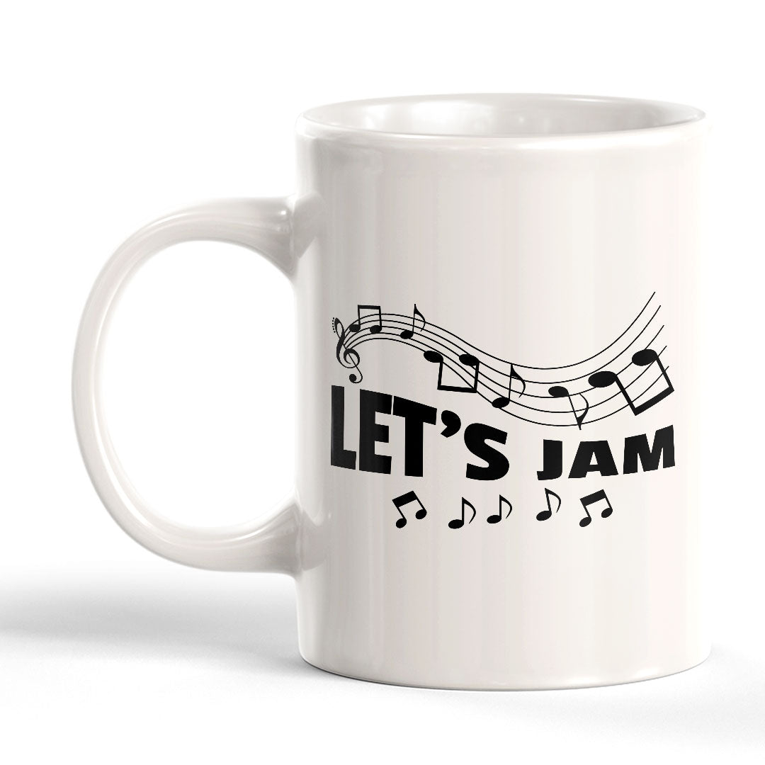 Let's Jam 11oz Plastic or Ceramic Mug | Novelty Cup for Musicians