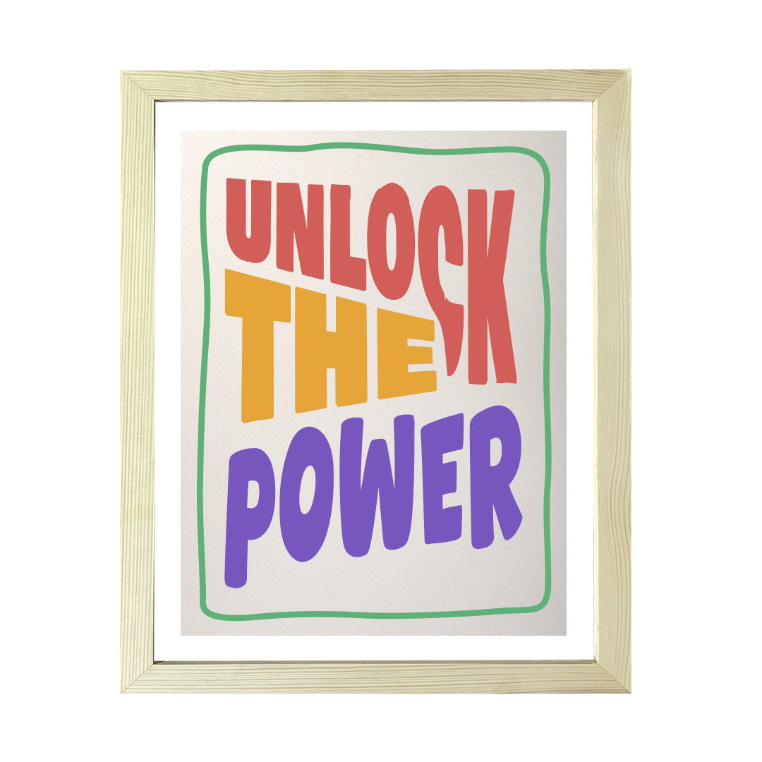 Designs ByLITA Unlock the Power, Wall Print Art | Funky Home Decor