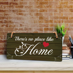 There's No Place Like Home 10x5 Hanging Plus Wall or Door Sign | Family Home Decor