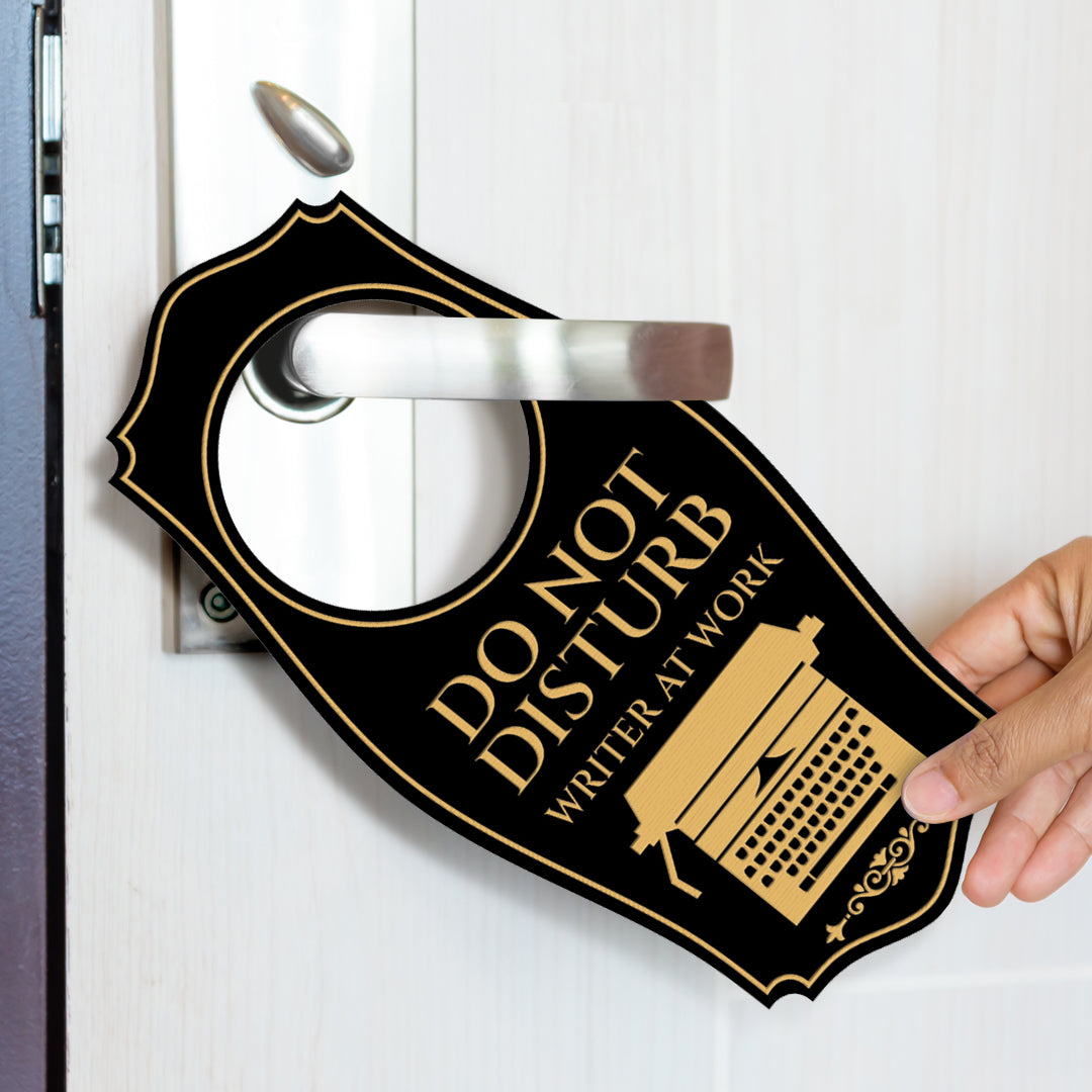 Do Not Disturb Writer At Work Door Hanger | House or Business Door Sign