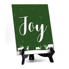 Joy Sign with Easel, Reindeer Design (6 x 8")