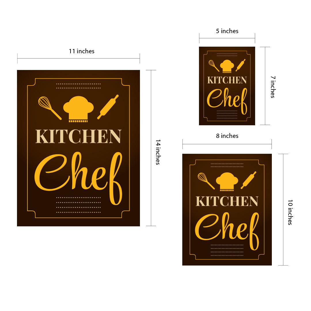 Designs ByLITA Kitchen Chef, Framed Wall Art Print | Funny Home Decor