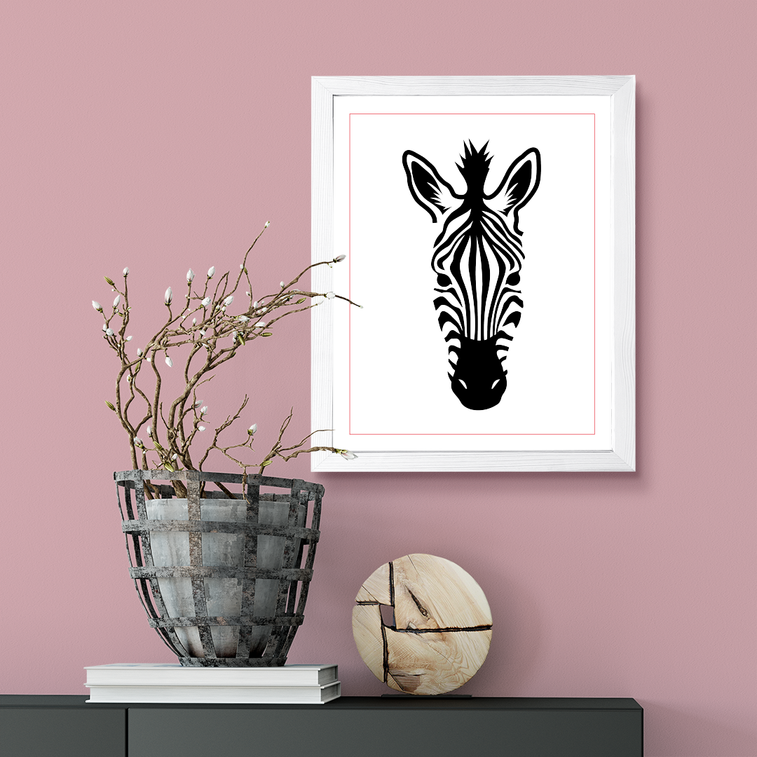 Designs ByLITA Zebra, Wall Print Animals Art | Family Presents | Bedroom | Stylish Kindergarten Decor