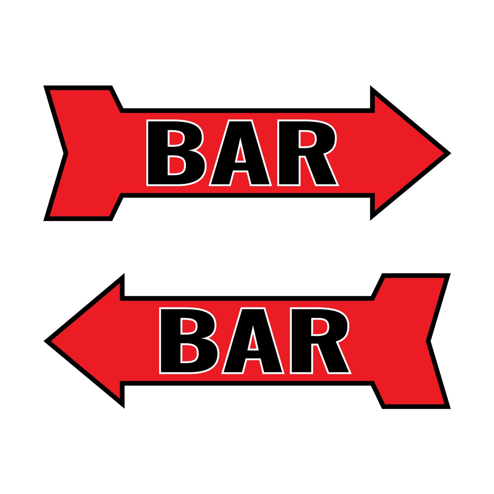 Arrow Shape Bar 12x4" Wall or Door Sign | Funny Home Decor | Shop Décor