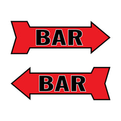 Arrow Shape Bar 12x4" Wall or Door Sign | Funny Home Decor | Shop Décor
