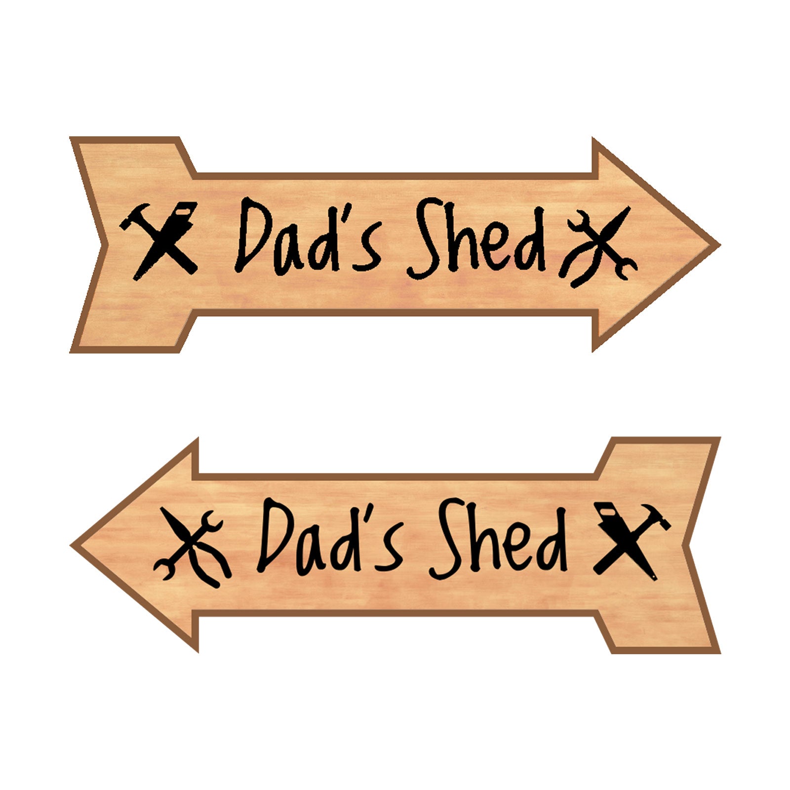 Arrow Shape Dad's Shed 12x4" Wall or Door Sign | Funny Home Décor