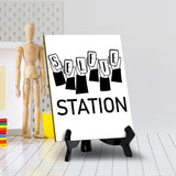 Signs ByLITA Selfie Station Hands, Table Sign with Acrylic Stand (6x8“)