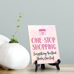 Signs ByLITA One-Stop Shopping: Everything You Need Under One Roof Table Sign With Acrylic Stand (6x8?