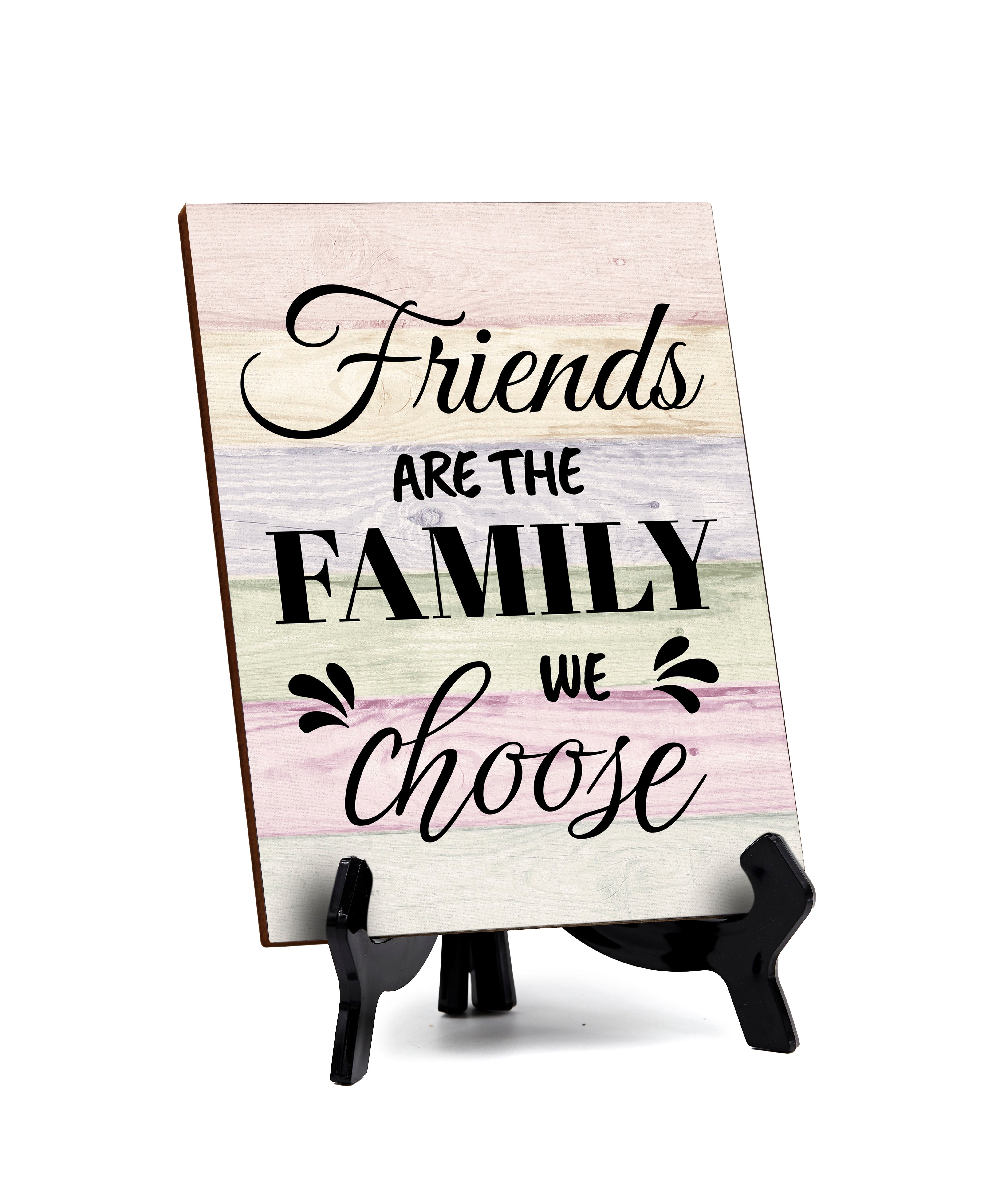 Home & Family Themed Decoration Table Sign with Acrylic Stand (6x8“) | Home & Family Decor