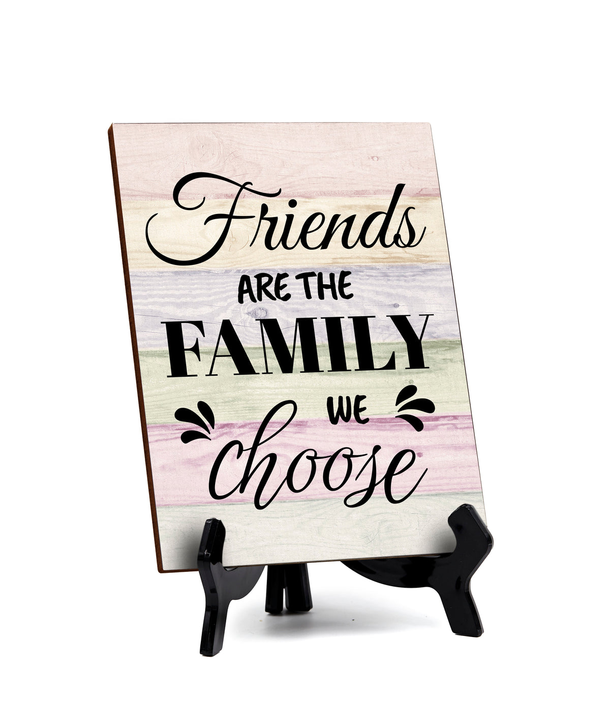 Home & Family Themed Decoration Table Sign with Acrylic Stand (6x8“) | Home & Family Decor
