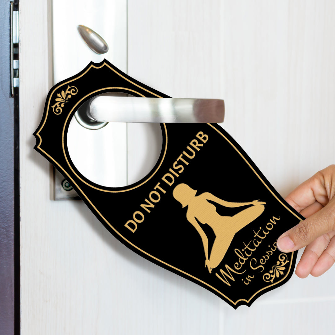 Do Not Disturb Meditation In Session Door Hanger | House or Business Door Sign