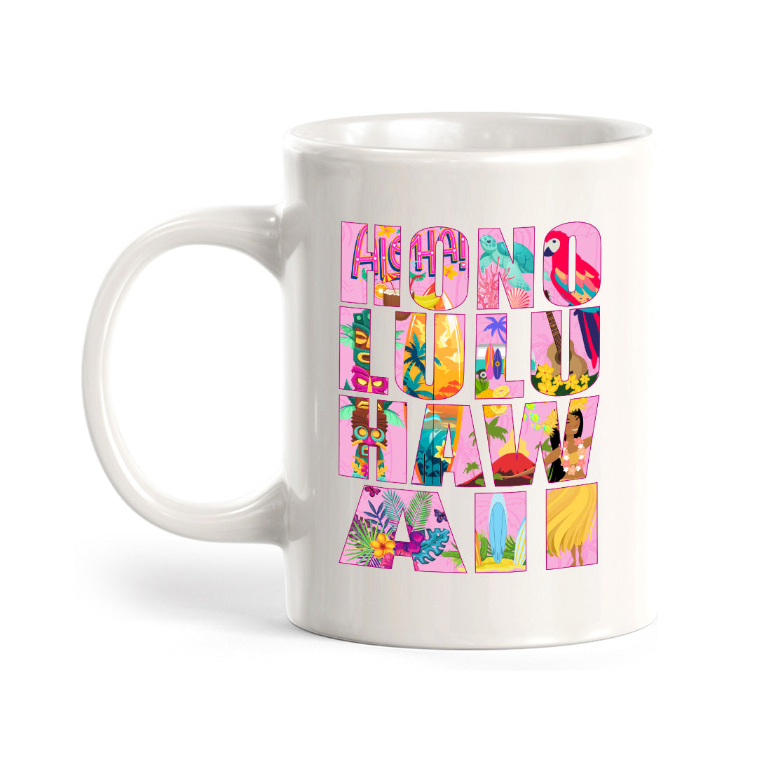Honolulu, Hawaii 11oz Plastic or Ceramic Mug | American Cities Coffee Cups