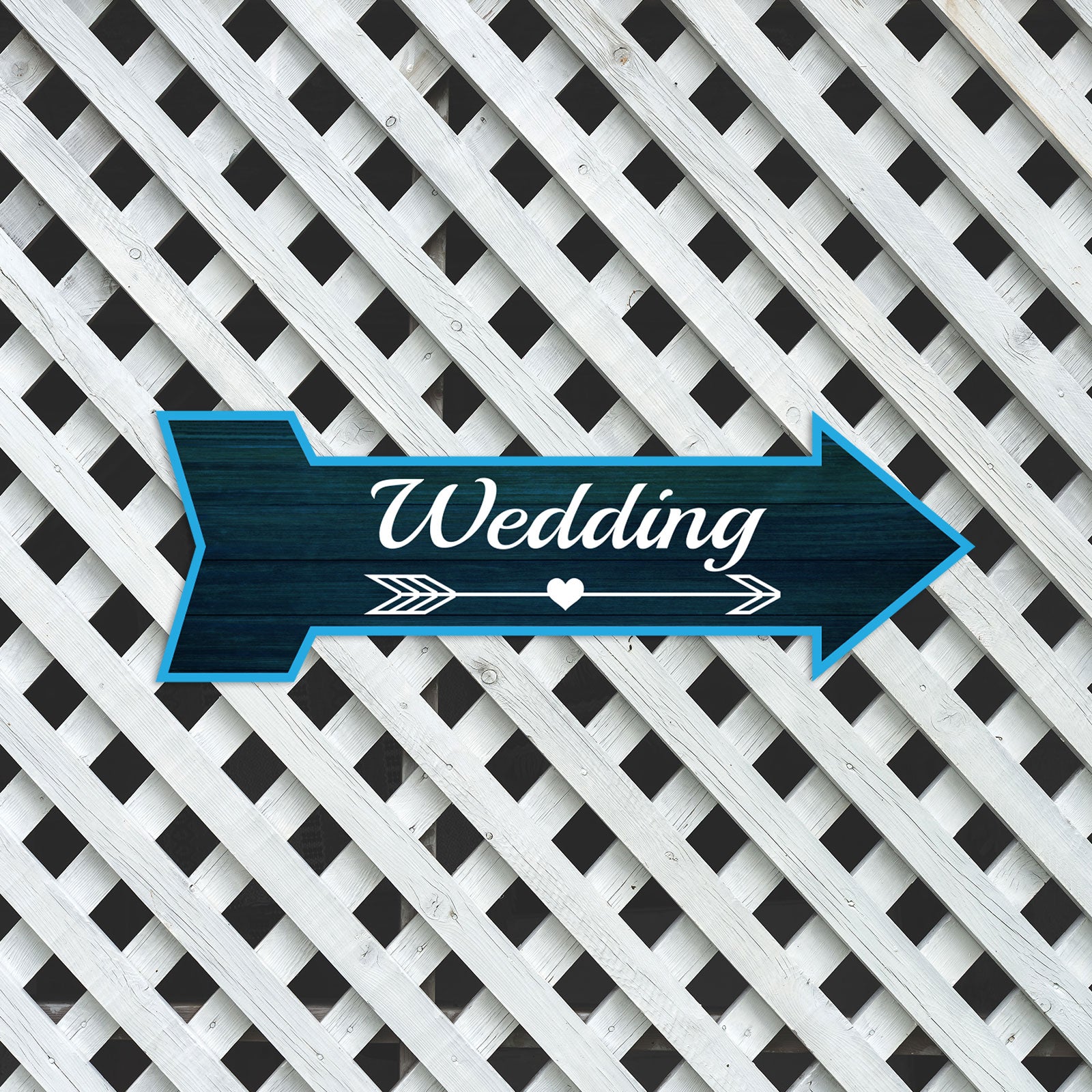 Arrow Shape Wedding 12x4" Wall or Door Sign | Events & Celebrations Signage