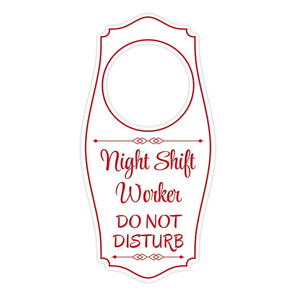 Night Shift Worker Do Not Disturb Door Hanger | House or Business Door Sign