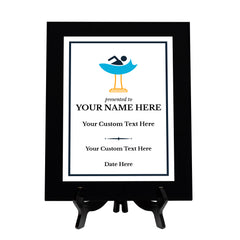 Swimming Customizable Black Frame Wooden Award Plaque | Easel Mount Option | Achievement and Recognition Personalizable Plaques