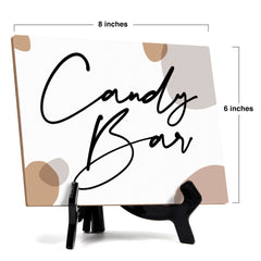 Signs ByLITA Candy Bar Wedding Decoration Table Sign with Acrylic Stand (6x8“)