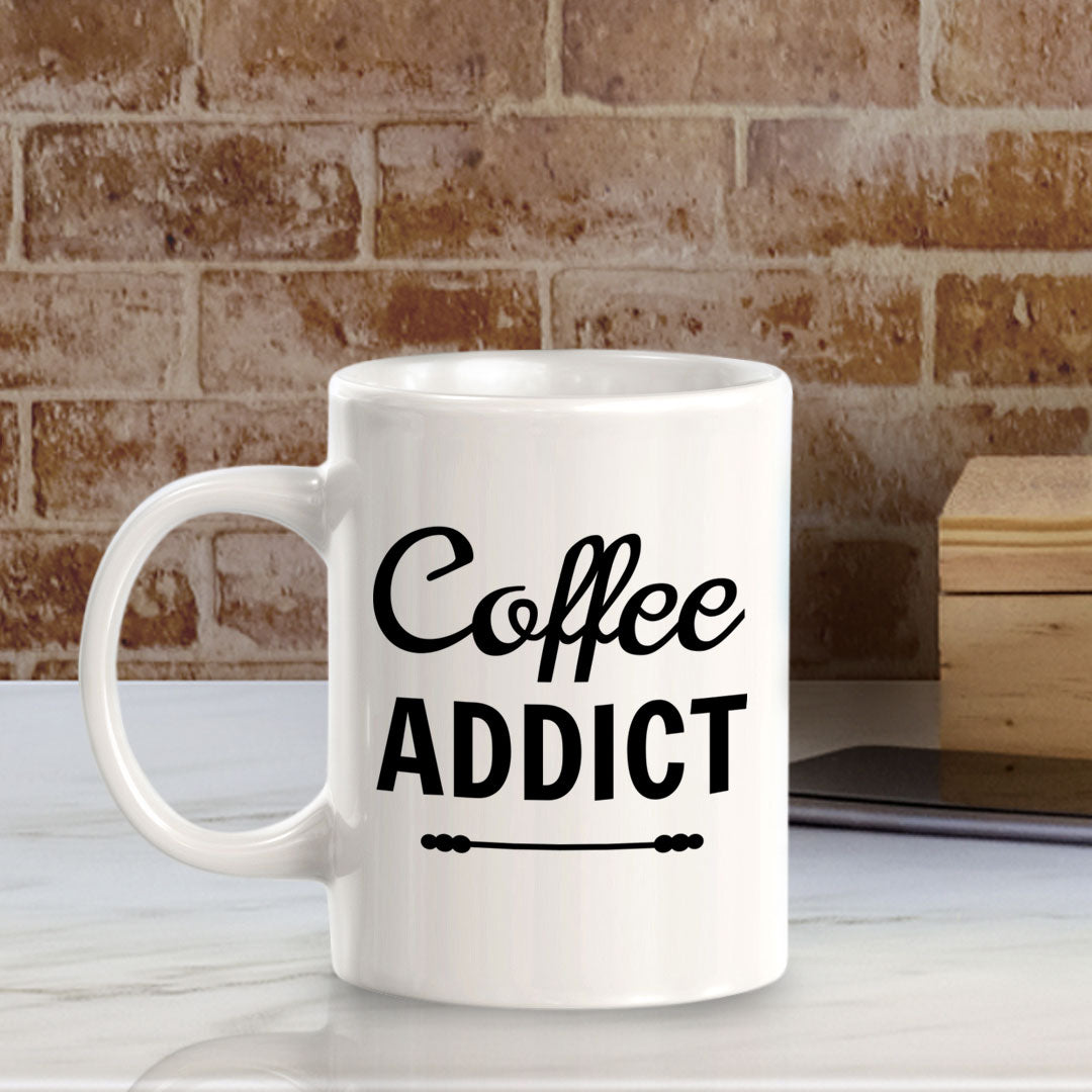 Designs ByLITA Coffee Addict Office Workspace Home Family 11oz Plastic/Ceramic Coffee Mug