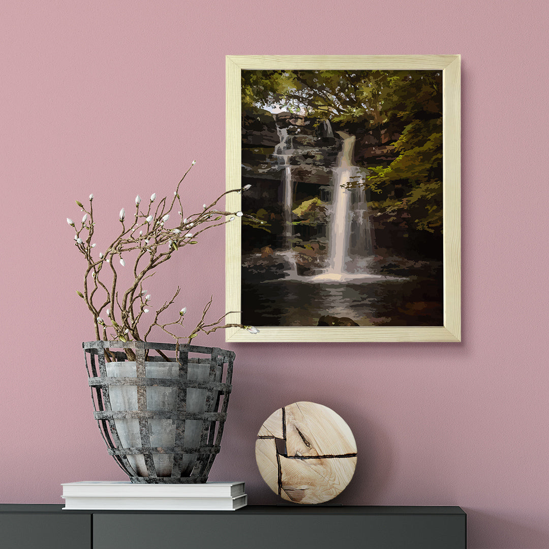 Designs ByLITA Secret Rustic Waterfall, Wall Print Art | Old Masterpieces | Stylish Modern Decoration For The Home and Office