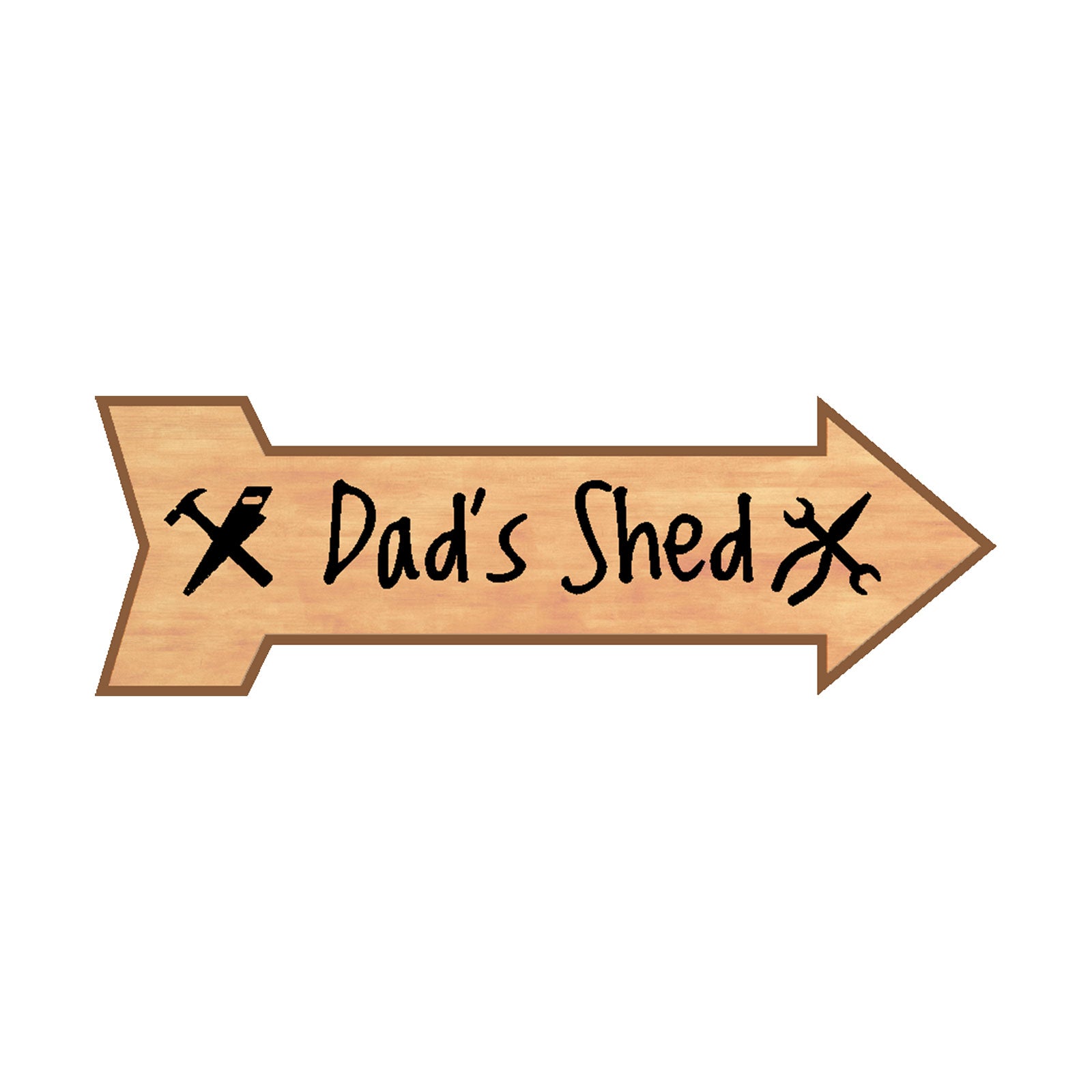Arrow Shape Dad's Shed 12x4" Wall or Door Sign | Funny Home Décor