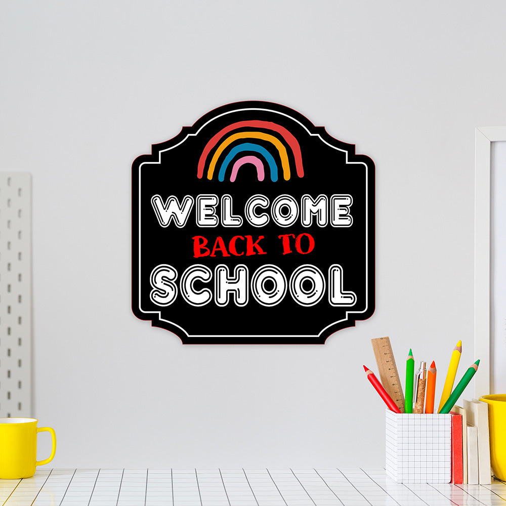 Heritage Plus Welcome Back To School Wall or Door Sign | Classroom Signage