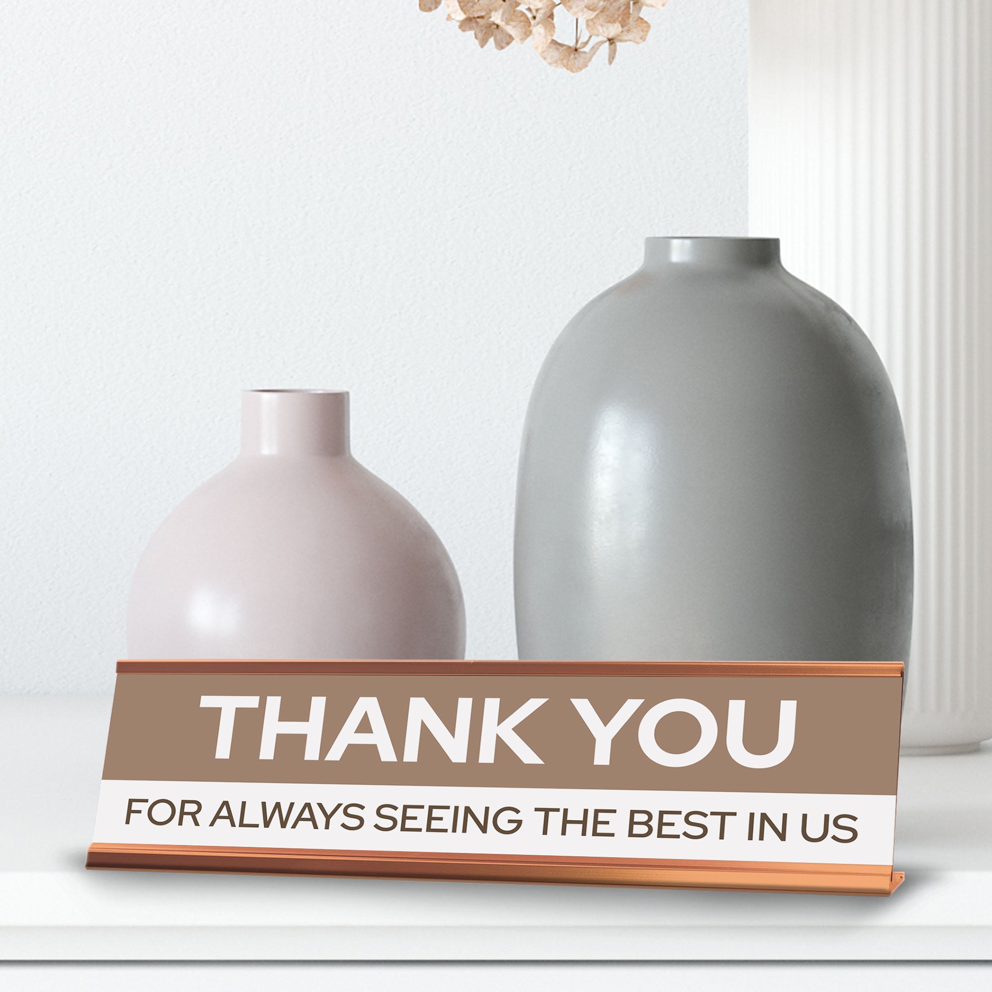 Signs ByLITA Thank You For Always Seeing The Best in Us Gold Frame Desk Sign (2x8?)