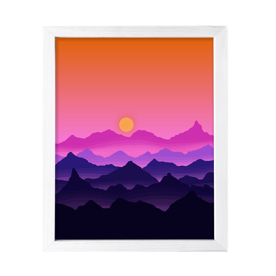 Designs ByLITA Ruby Dusk Sunset, Wall Print Art | Beautiful Flowers | Stylish Modern Decoration For The Home and Office