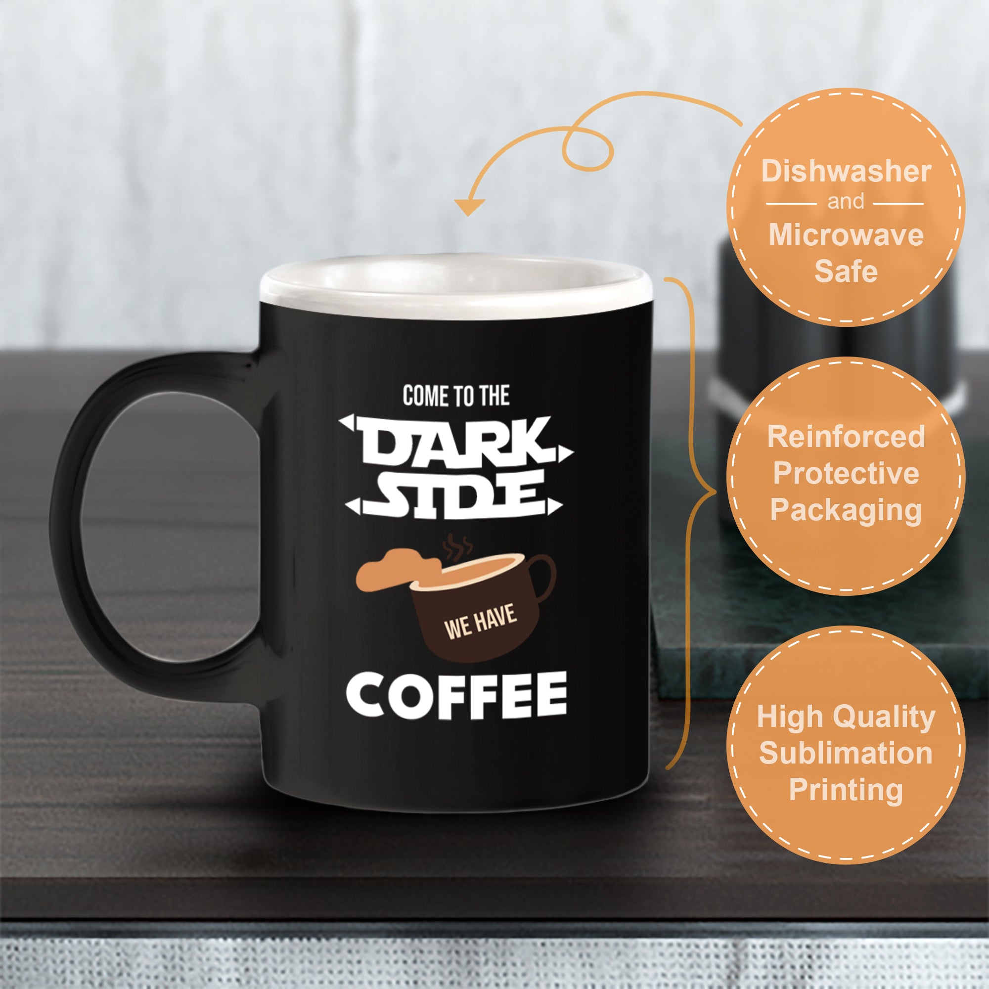 Come To The Dark Side We Have Coffee 11oz Plastic or Ceramic Mug | Funny Office & Home Cups
