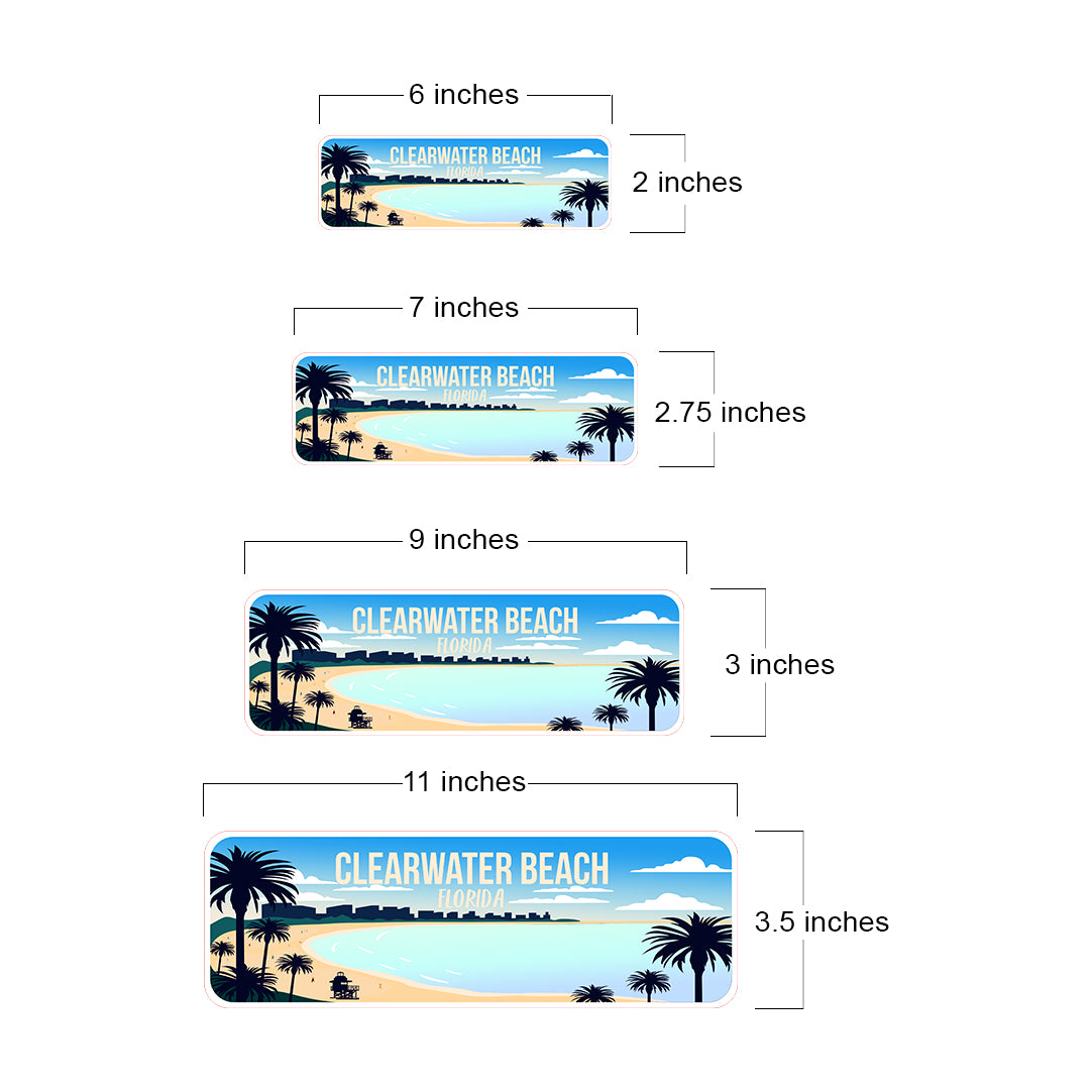 Standard Plus Clearwater Beach, Florida Wall or Door Sign | Famous US Beaches Souvenir