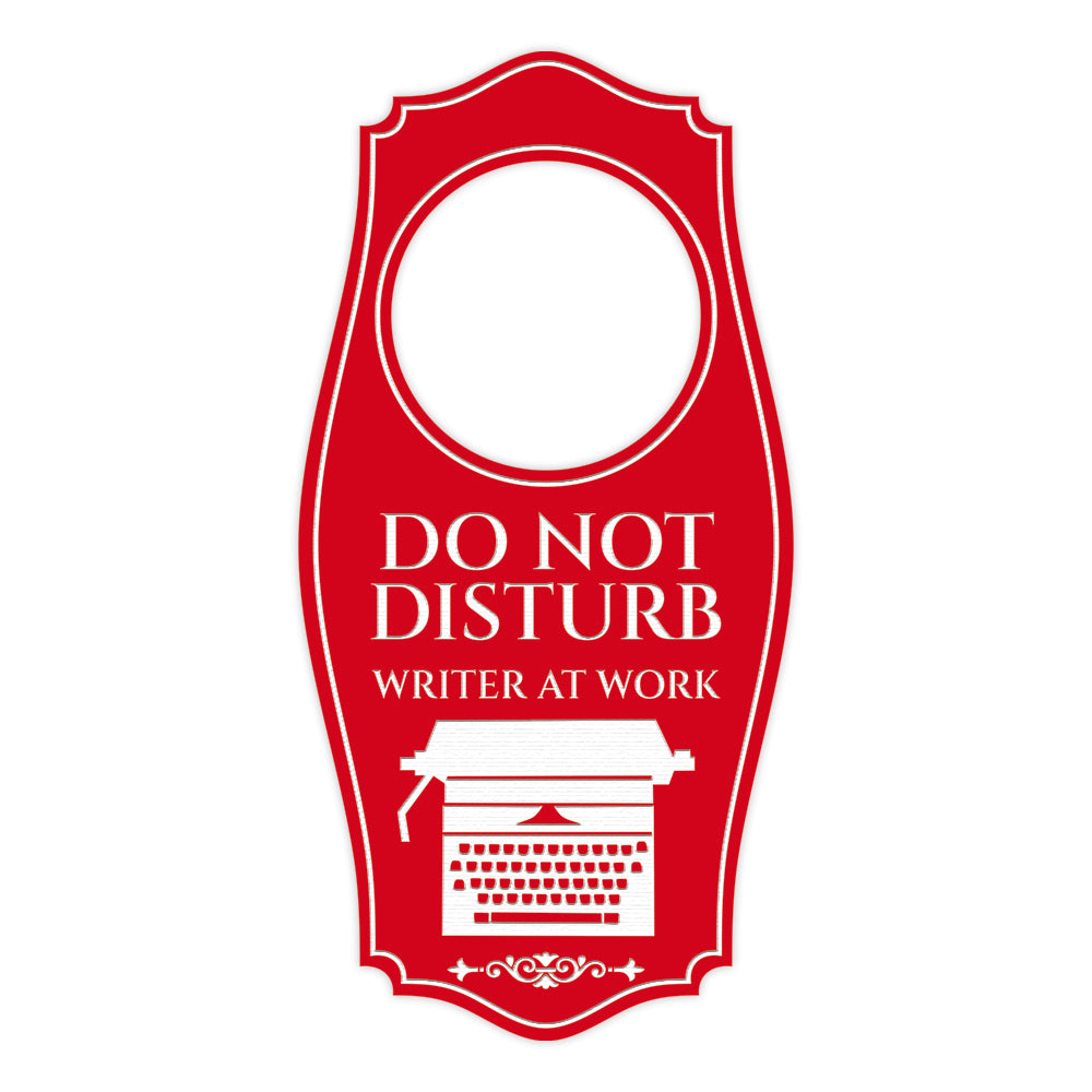 Do Not Disturb Writer At Work Door Hanger | House or Business Door Sign