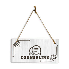 Counseling Room 5x10 Hanging Plus Wall or Door Sign | Religious Rustic Wood Sign