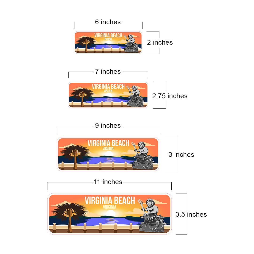 Standard Plus Virginia Beach, Virginia Wall or Door Sign | Famous US Beaches Souvenir