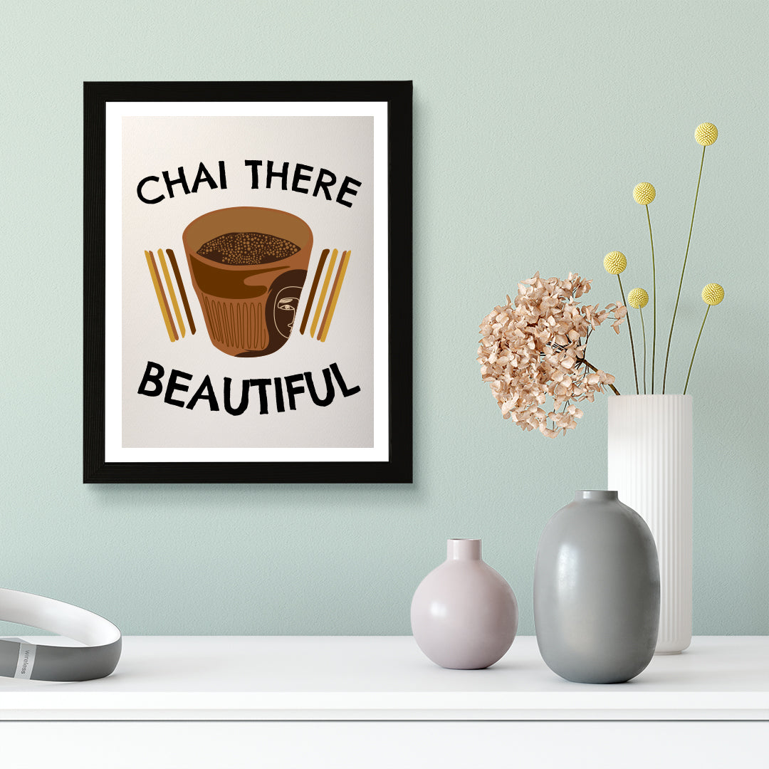 Designs ByLITA Chai There Beautiful, Wall Print Art | Retro Bar Decoration