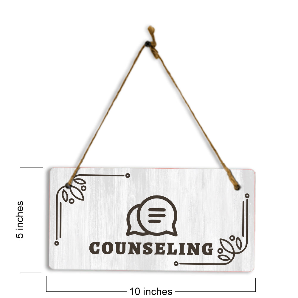 Counseling Room 5x10 Hanging Plus Wall or Door Sign | Religious Rustic Wood Sign