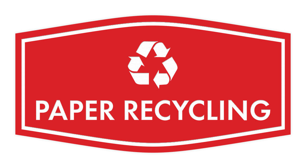 Fancy Paper Recycling Wall or Door Sign