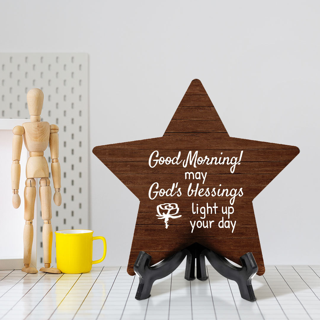 Good Morning Star Table Sign | Family Home Decor | Church And Home Table Signs