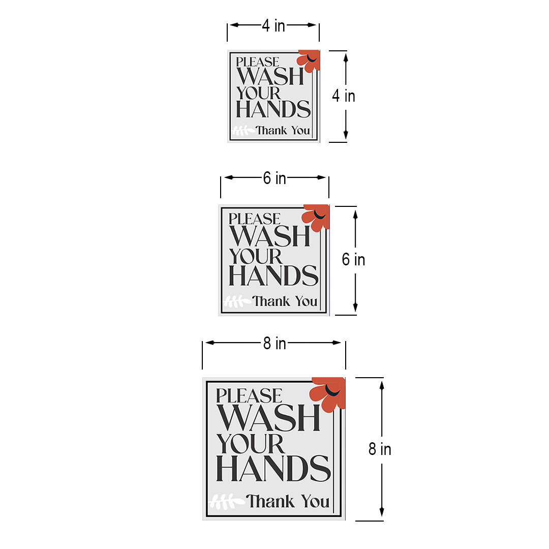 Square Plus Please Wash Your Hands Thank You Wall or Door Sign | Public Spaces Signage
