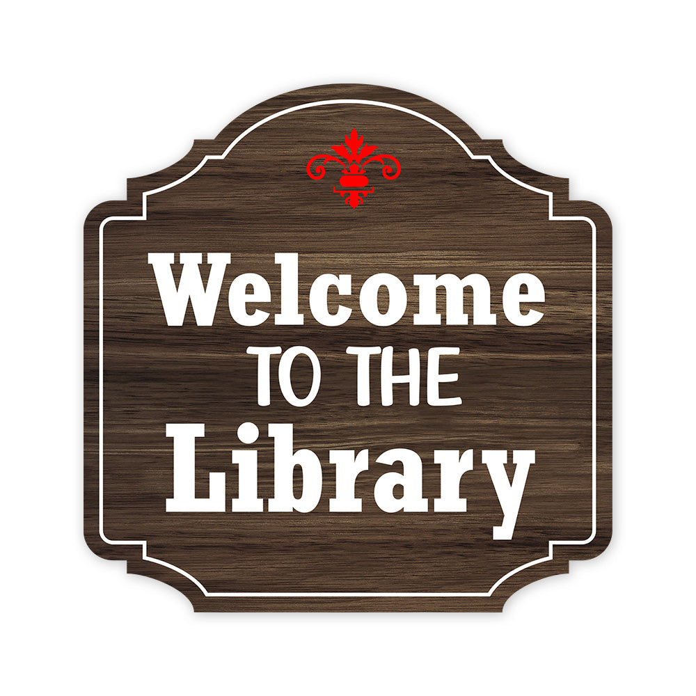 Heritage Plus Welcome to The Library Wall or Door Sign | School Signage