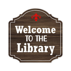 Heritage Plus Welcome to The Library Wall or Door Sign | School Signage