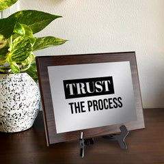 Trust The Process Decorative Wall Plaque | Easel Mount Option | Inspirational Affirmation Wall Art