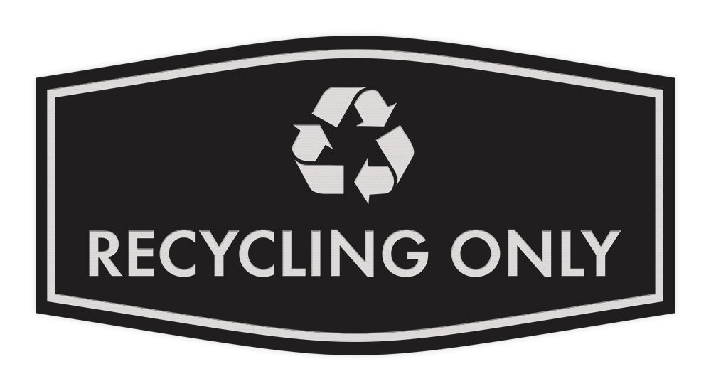 Fancy Recycling Only Wall or Door Sign