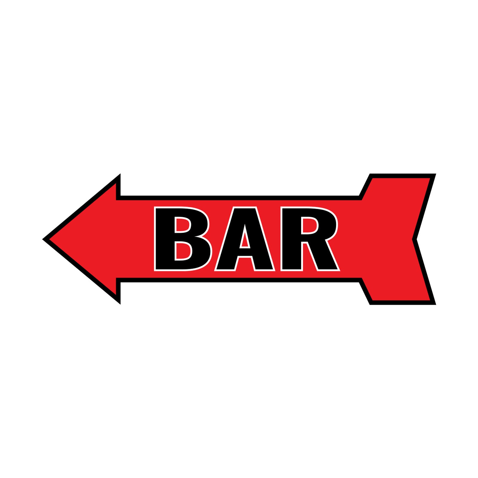 Arrow Shape Bar 12x4" Wall or Door Sign | Funny Home Decor | Shop Décor