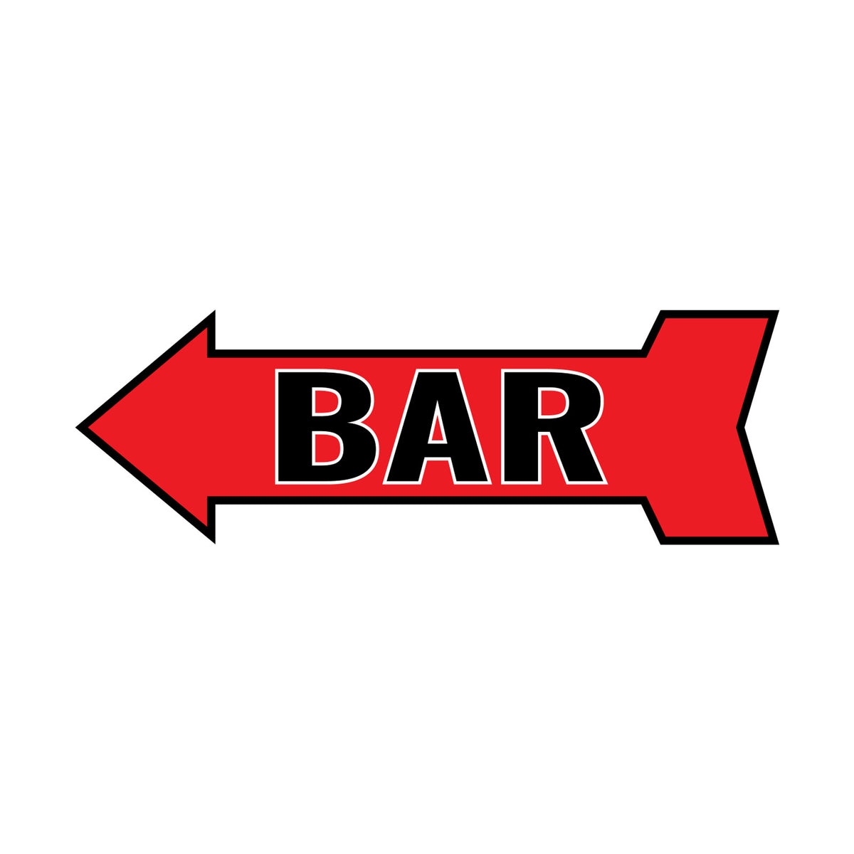 Arrow Shape Bar 12x4" Wall or Door Sign | Funny Home Decor | Shop Décor