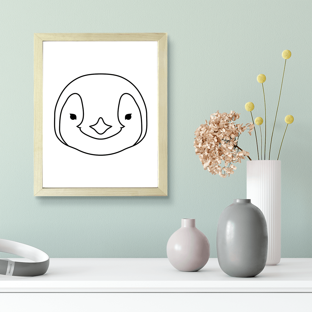 Designs ByLITA Penguin, Wall Print Animals Art | Family Presents | Bedroom | Stylish Kindergarten Decor