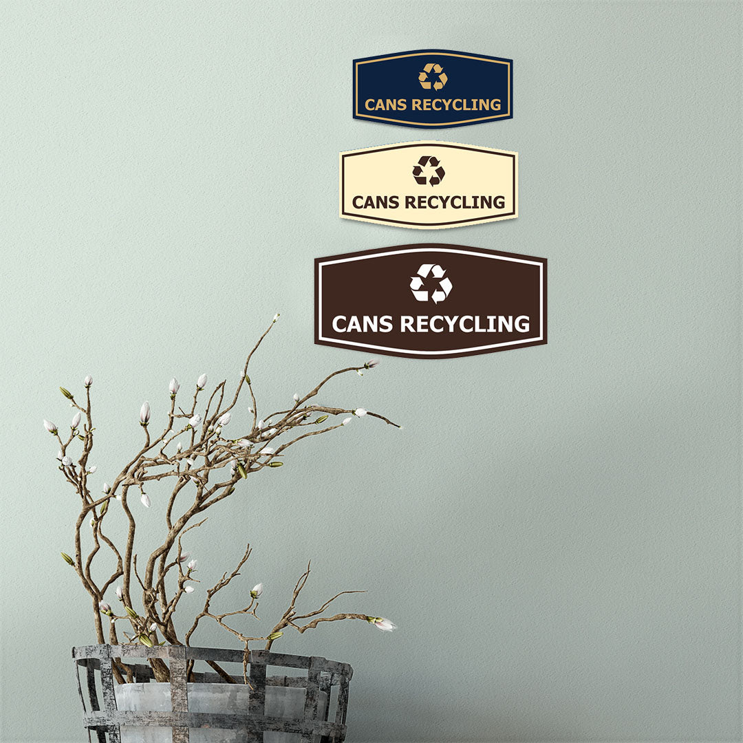Fancy Cans Recycling Wall or Door Sign