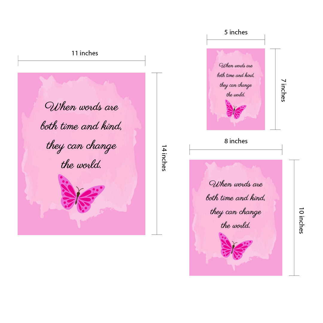 Designs ByLITA When Words Are Both Time And Kind, They Can Change The World. Framed Wall Art Print | Buddhist Quotes Motivational Decor