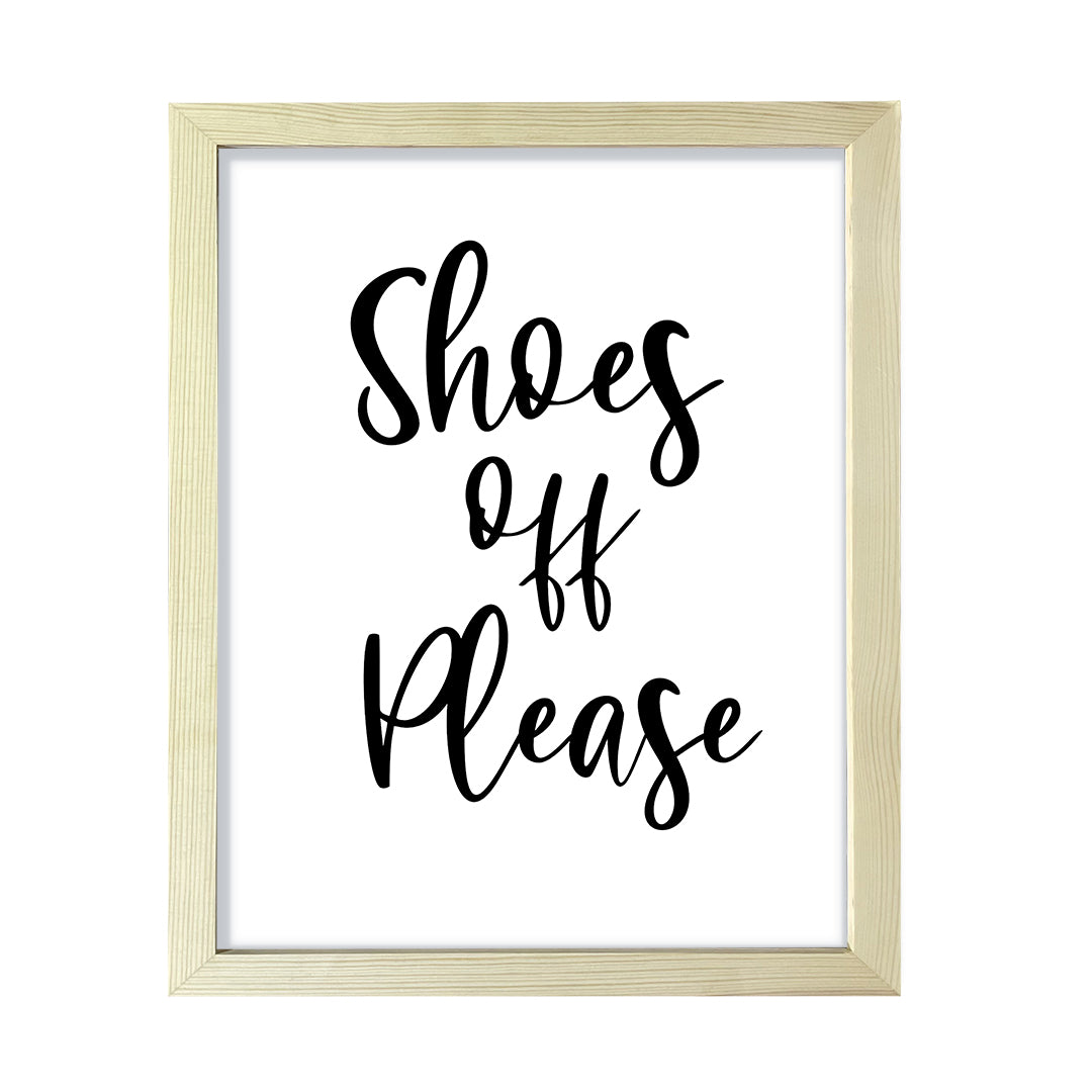 Shoes Off Please, Framed Wall Art, Home Décor Prints