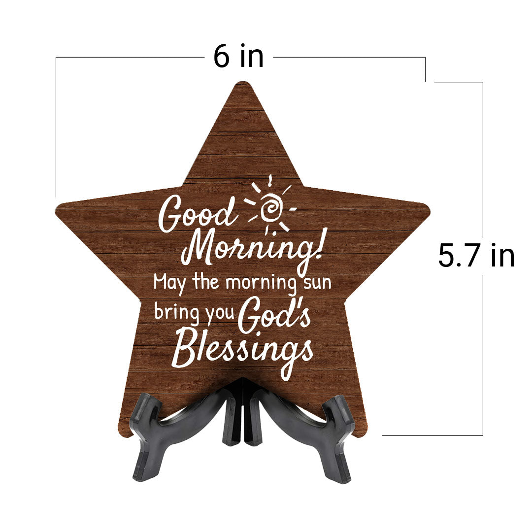 Good Morning Star Table Sign | Family Home Decor | Church And Home Table Signs