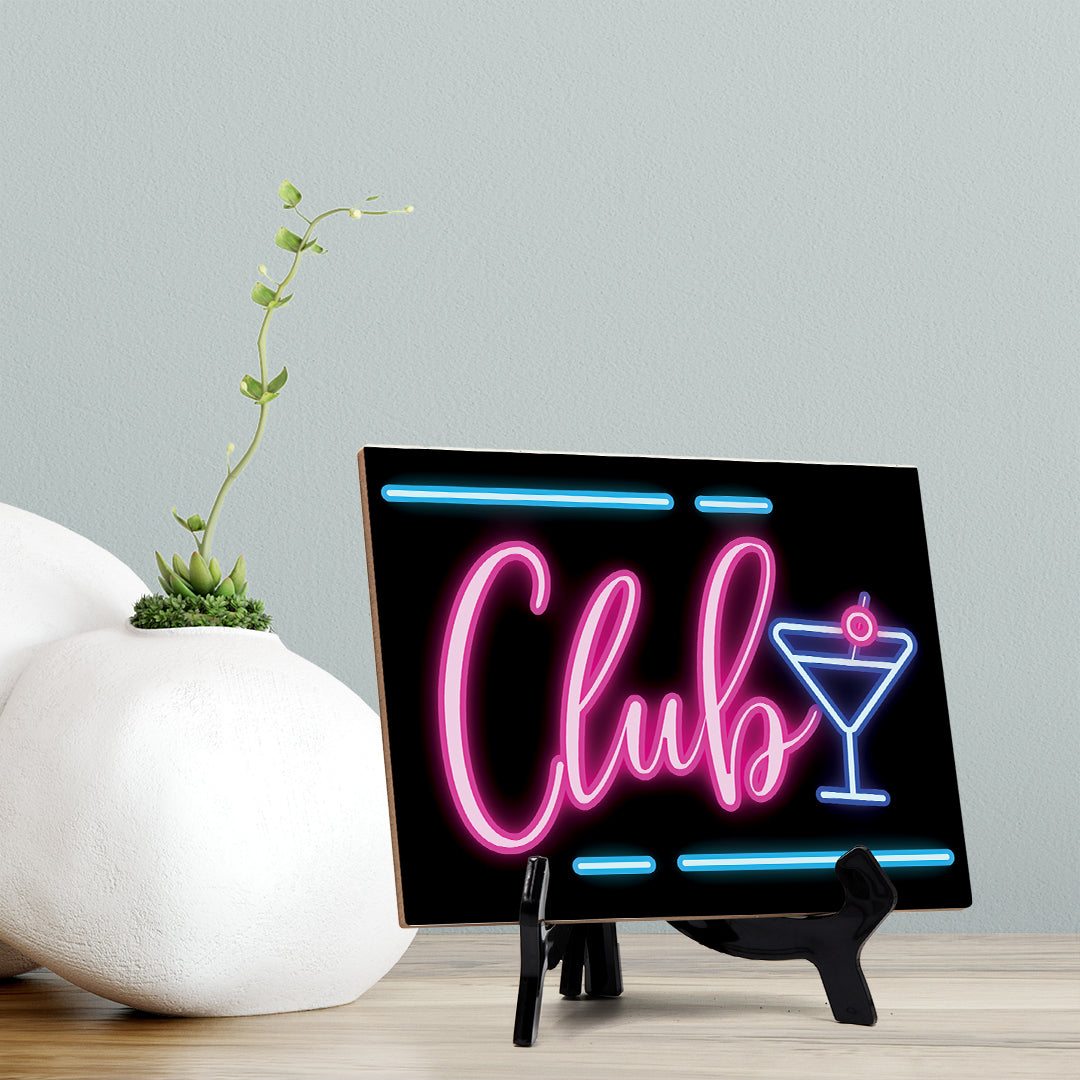 Signs ByLITA Club Table Sign with Acrylic Stand (6x8“)
