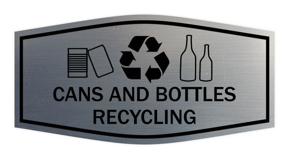 Fancy Cans and Bottles Recycling Wall or Door Sign